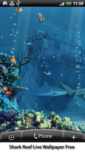 【免費個人化App】Shark Reef Live Wallpaper Free-APP點子