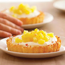 Coconut Tartlets with Poached Pineapple and Mascarpone Cream