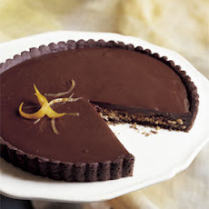 Dark Chocolate and Orange Tart with Toasted Almonds
