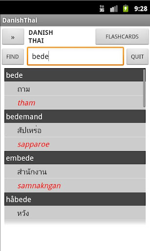 Thai Danish Dictionary