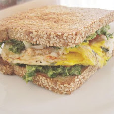 Avocado kale pesto sandwich