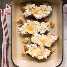 Egg-in-the-Hole Toasts with Ricotta