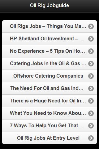 Oil Rig Job Guide