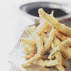 Sesame Tempura Green Beans with Soy Dipping Sauce