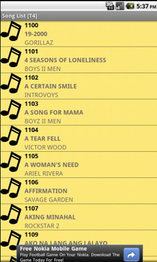 【免費娛樂App】Song List [T4]-APP點子