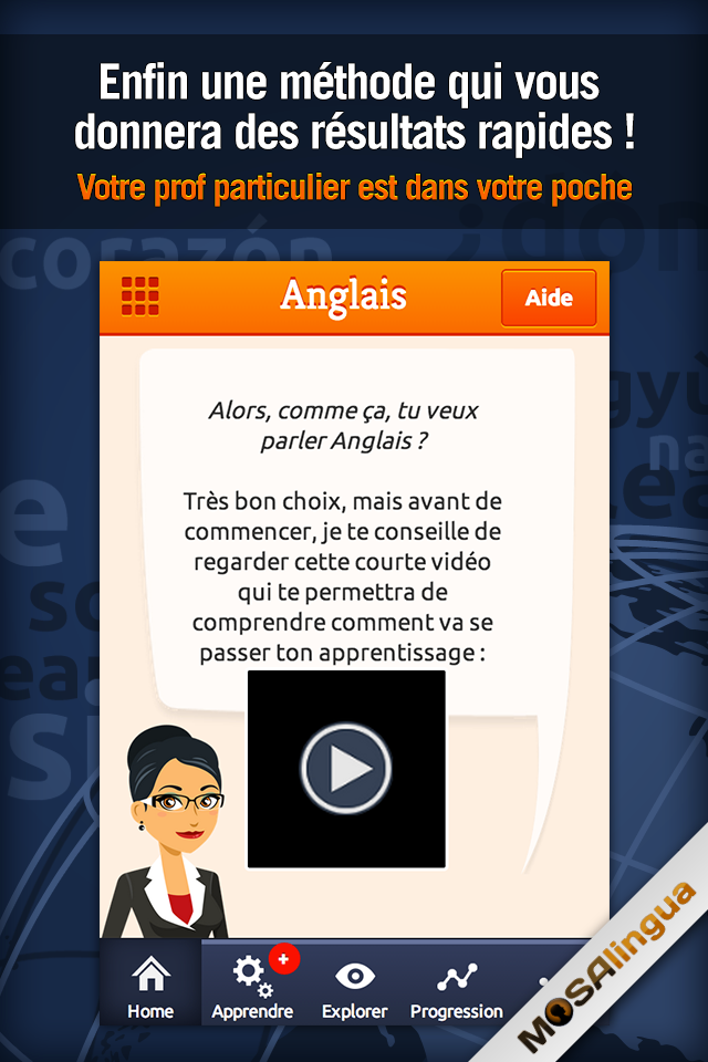 Android application Apprendre lAnglais Business screenshort