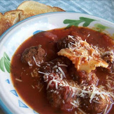 Meatball and Ravioli Soup