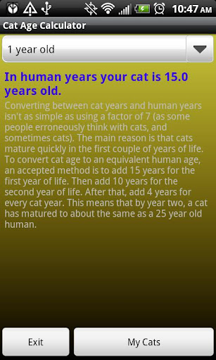 Cat Age Calculator