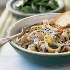 Fettuccine with Shrimp and Portobellos