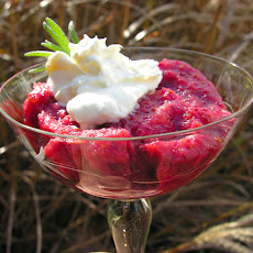 Cranberry-orange-pear frozen delight with a cosmo option