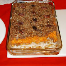 Bourbon Yams With Pecan Topping