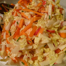 Crunchy carrot, jicama, and radish slaw
