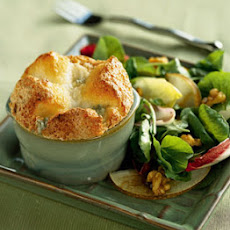 Cabrales Cheese Souffles with Endive and Asian Pear Salad
