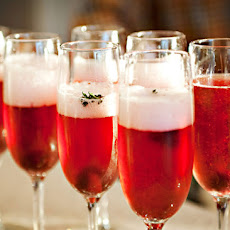 Cherry Thyme Champagne Cocktail