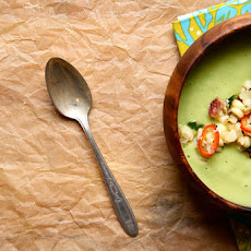Spinach Soup with Garlic Thyme Croutons
