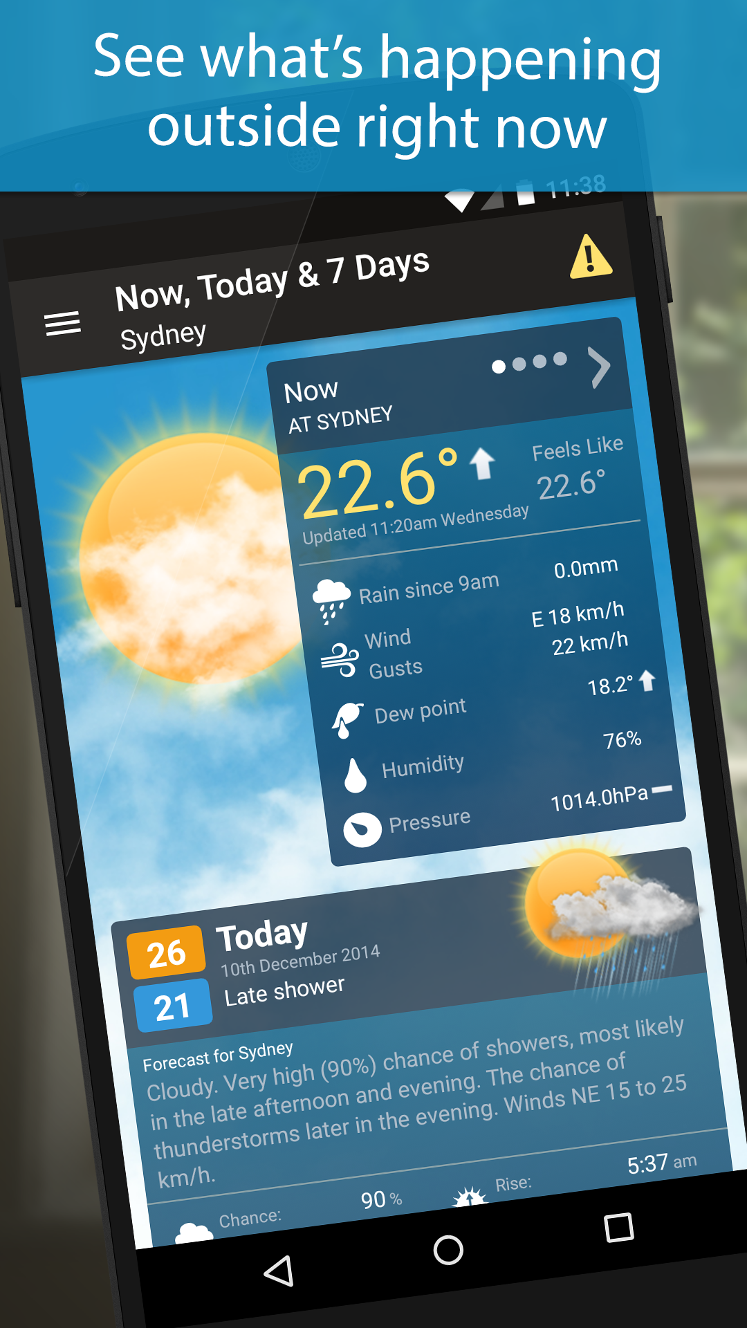 Android application Weatherzone Plus screenshort