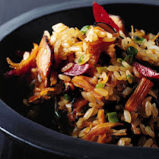 Sticky Rice with Chinese Sausage and Dried Scallops