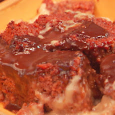 Chocolate Cornpone with Hot Mexican Chocolate Sauce