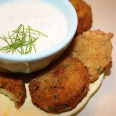 Cucumber Chips with Zippy Dill Dip