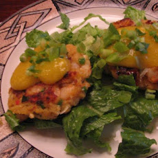Coconut Curry Shrimp Cakes W / Papaya Lime Sauce