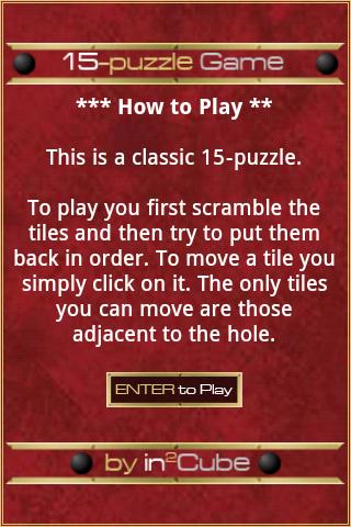 15-Puzzle In2Cube