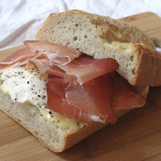 Speck and Mozzarella Baguette with Homemade Mayonnaise