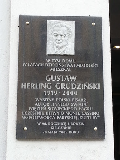 Gustaw Herling-Grudziński Tablica Pamiątkowa