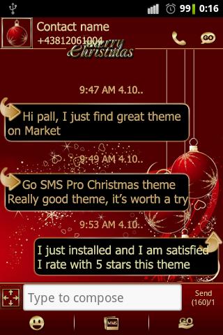 Christmas theme GO SMS Pro