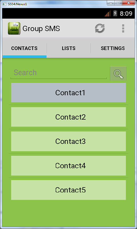 Android application Group SMX (SMS &amp; E-mail) screenshort