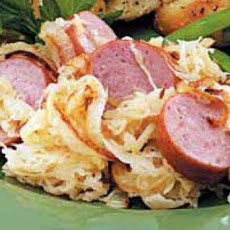 Grilled Smoked Sausage with Apple Fennel 