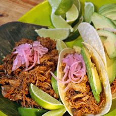 Achiote-Rubbed Pork Baked in Banana Leaves