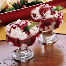 Almond Rice with Raspberry Sauce