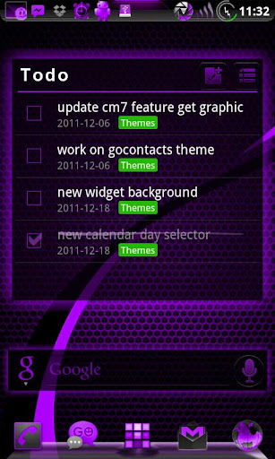 【免費個人化App】GOWidget DeepPurple ICS - Free-APP點子