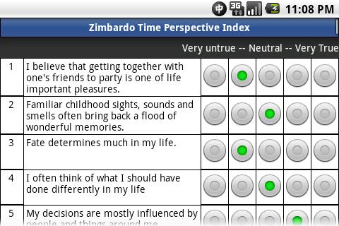 Zimbardo Time Perspectives