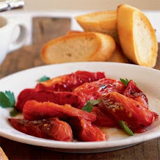 Goat Cheese, Roasted Garlic,and Tomato Croutes