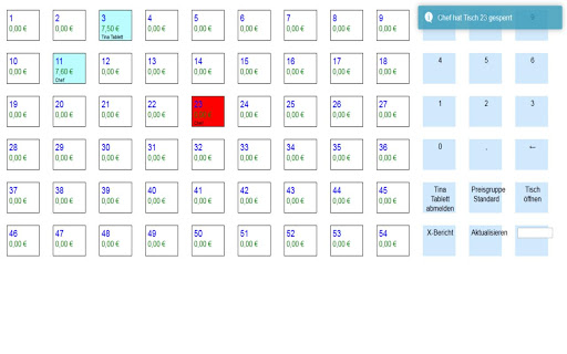 restaurantkasse for android screenshot