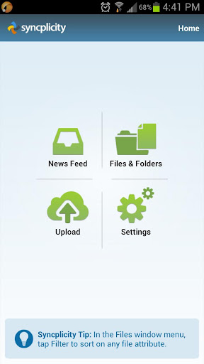 syncplicity for android screenshot
