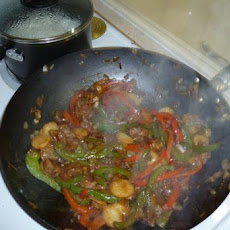 Beef and Peppers in Hoisin Sauce