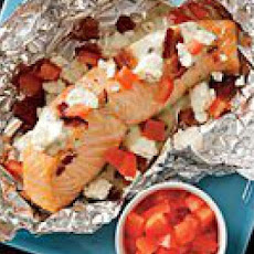 Grilled Salmon, Bacon & Feta Packets