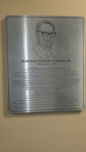 Marshall Edward Walker Plaque