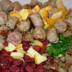 Auberge Cranberry and Sausage Stuffing With Chestnuts and Orange