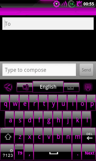 GOKeyboard Theme Glassy Pink