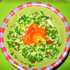 Tabbouleh with Tomatoes, Couscous, Green Onions & Basil Oil