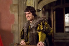 In Columbia Pictures’/Focus Features’ The Other Boleyn Girl, George Boleyn (Jim Sturgess, pictured), brother of Anne and Mary, finds his fortune in the king’s court rising and falling with his sisters’ successes and failures.  The film is directed by Justin Chadwick from a screenplay by Peter Morgan, based on the novel by Philippa Gregory.  Alison Owen produces.  Executive producers are Scott Rudin and David M. Thompson.