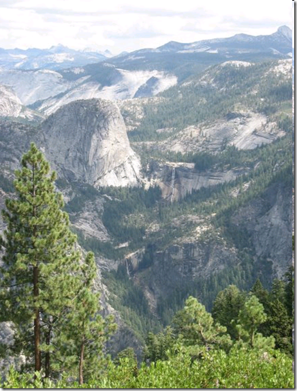 Yosemite, Glacier Point views, Vernal Falls and Nevada Falls