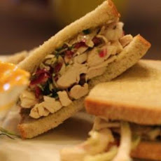Creole Chicken Sandwich with Poblano Aioli and Brussels Sprout Slaw