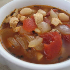 Winter Chicken Soup With Tomatoes and Cannellini Beans