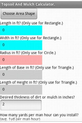 Topsoil Mulch Calculator