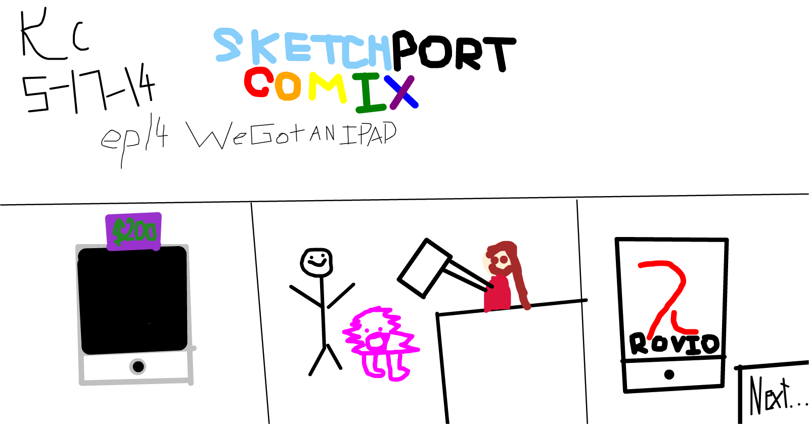 Sketchport Comix: Episode 14 We Got an IPAD