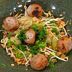 Vermicelli Salad Bowl with Vietnamese BBQ Pork Meatballs